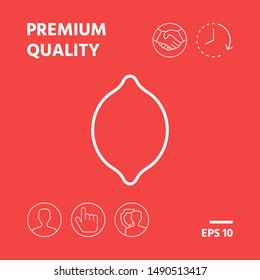 Lemon line icon. Graphic elements for your design