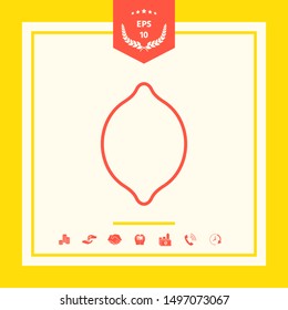 Lemon line icon. Graphic elements for your design