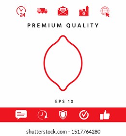 Lemon line icon. Graphic elements for your design
