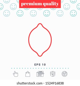Lemon line icon. Graphic elements for your design