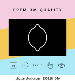 Lemon line icon. Graphic elements for your design