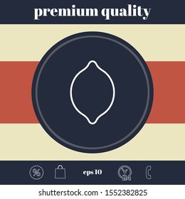 Lemon line icon. Graphic elements for your design