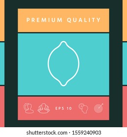 Lemon line icon. Graphic elements for your design