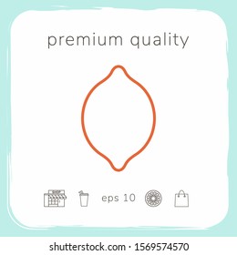 Lemon line icon. Graphic elements for your design
