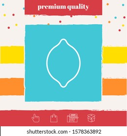 Lemon line icon. Graphic elements for your design
