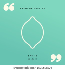 Lemon line icon. Graphic elements for your design