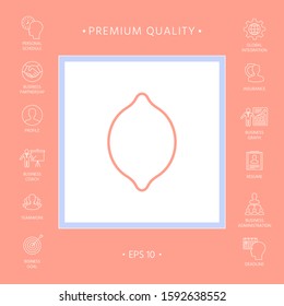 Lemon line icon. Graphic elements for your design