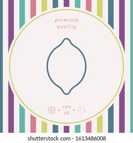 Lemon line icon. Graphic elements for your design
