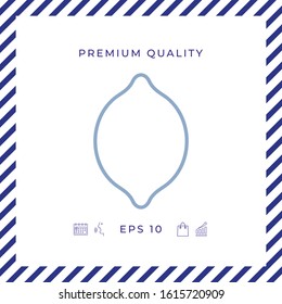 Lemon line icon. Graphic elements for your design
