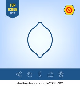 Lemon line icon. Graphic elements for your design