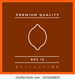 Lemon line icon. Graphic elements for your design