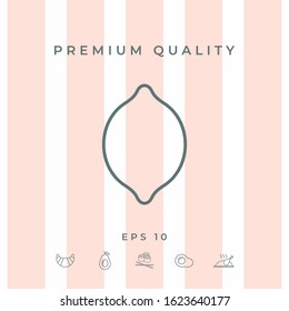 Lemon line icon. Graphic elements for your design