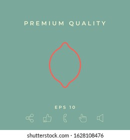 Lemon line icon. Graphic elements for your design