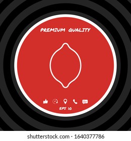 Lemon line icon. Graphic elements for your design