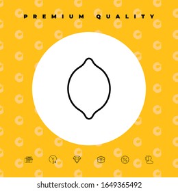Lemon line icon. Graphic elements for your design