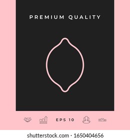 Lemon line icon. Graphic elements for your design