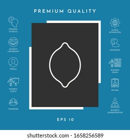 Lemon line icon. Graphic elements for your design
