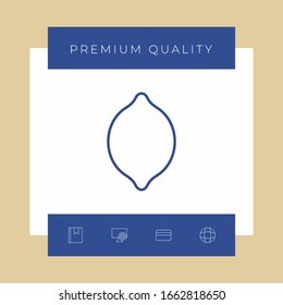 Lemon line icon. Graphic elements for your design