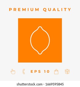 Lemon line icon. Graphic elements for your design