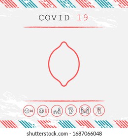 Lemon line icon. Graphic elements for your design