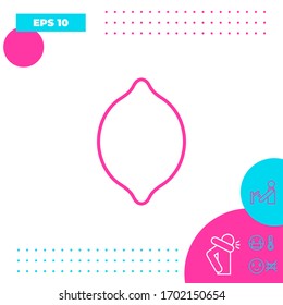 Lemon line icon. Graphic elements for your design