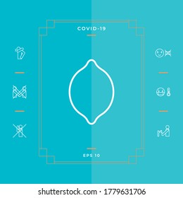 Lemon line icon. Graphic elements for your design