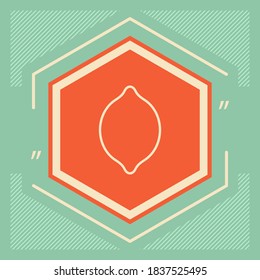 Lemon line icon. Graphic elements for your design