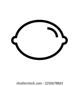 Lemon line icon isolated on white background. Black flat thin icon on modern outline style. Linear symbol and editable stroke. Simple and pixel perfect stroke vector illustration.