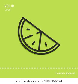 lemon line icon, outline vector illustration.