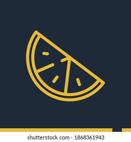lemon line icon, outline vector illustration.