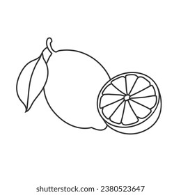 Lemon line icon vector for web, computer and mobile app