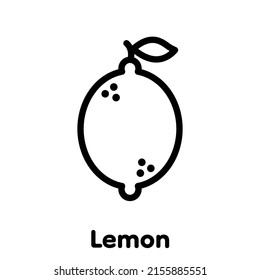 Lemon linear icon, Vector, Illustration.