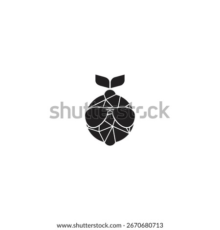 lemon logo design 2 illusion vector
