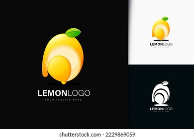 Lemon logo design with gradient