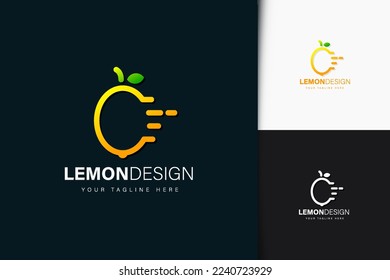 Lemon logo design with gradient