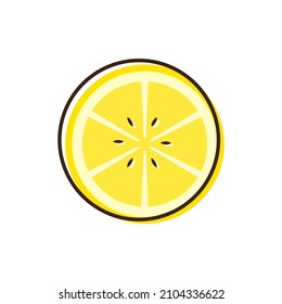 Lemon logo design. Lemon icon. Lemon on white background.