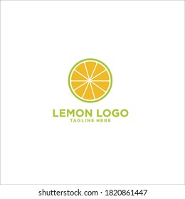 lemon logo design silhouette icon vector