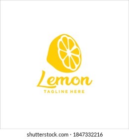 lemon logo design silhouette icon vector