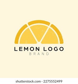 Lemon logo design. Simple and modern logotype.