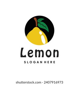 Lemon logo design vector with simple creative concept