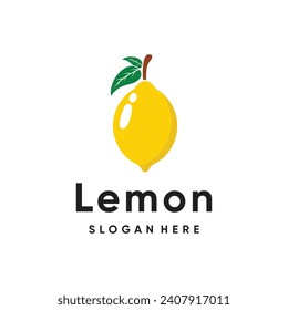 Vector de diseño de logotipo de limón con concepto creativo simple