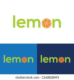 Lemon logo design vector template,