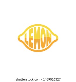 Lemon logo. Fresh lemon fruits on summer season. Summer fruit