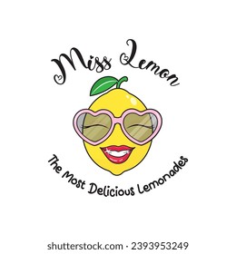 Lemon logo, homemade lemonade, Miss Lemon, The most delicious lemonades...