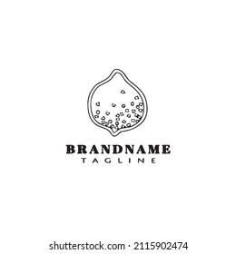 lemon logo icon design template black modern isolated vector illustration