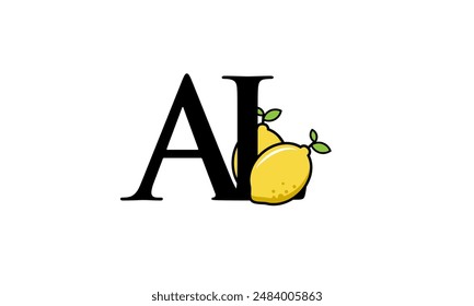 Lemon Logo Inicial Fresco Moderno Simple