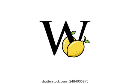 Lemon Logo Inicial Fresco Moderno Simple