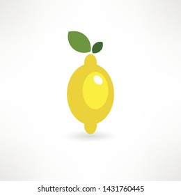 Lemon logo. Isolated lemon on white background. Vector illustration