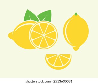Logo de limón. Limón aislado sobre fondo blanco