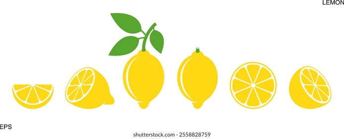 Lemon logo. Isolated lemon on white background